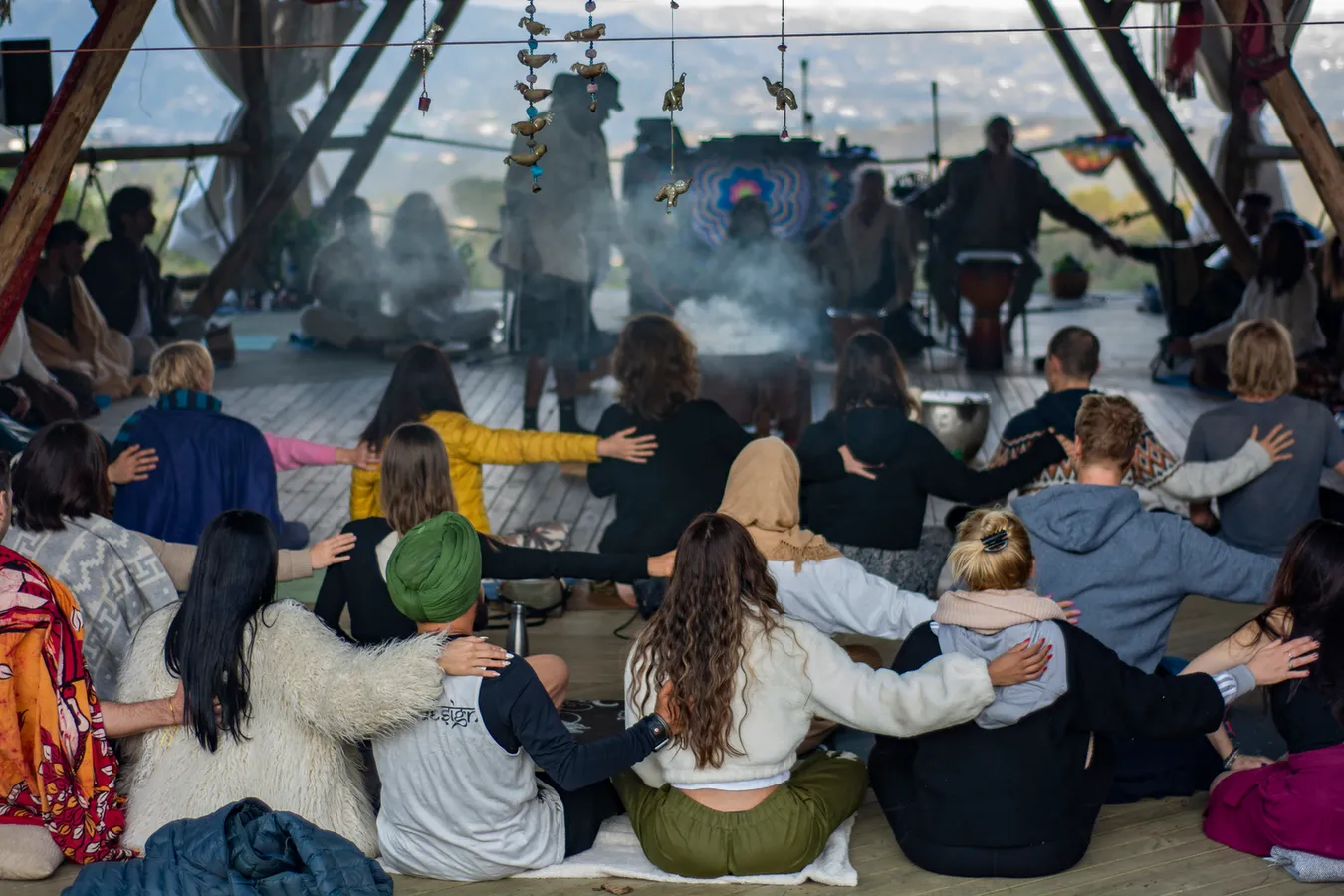 Ecstatic dance event — dancers in movement